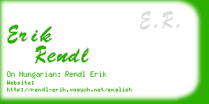 erik rendl business card